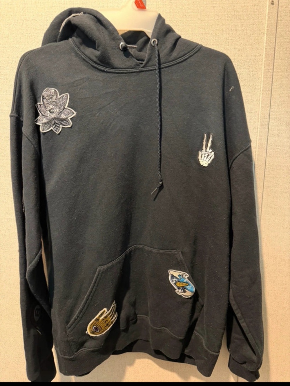 Black Witchy Upcycled Hoodie